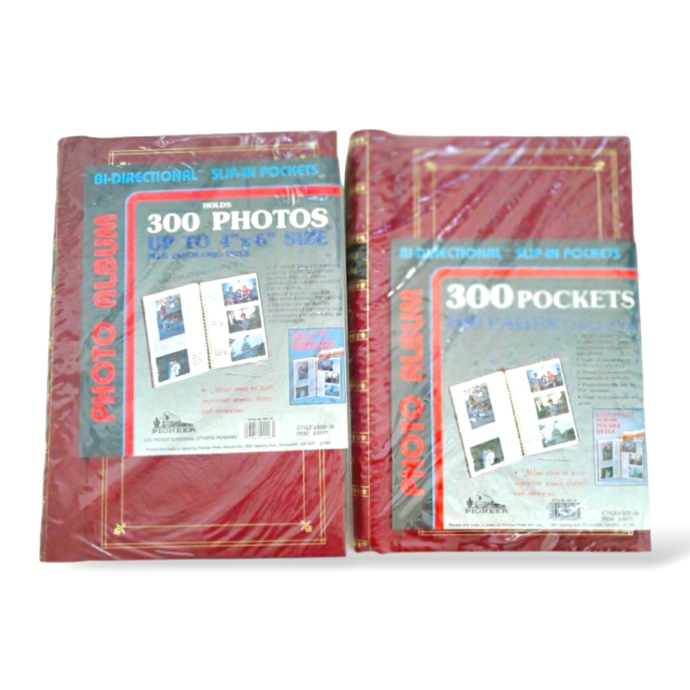 Vintage Pioneer Bi-Directional Slip In Pocket Photo Album 4x6” 300 Pics …